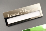 reusable smooth engraved stainless steel name badge